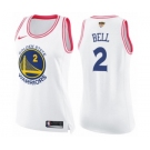 Women's Nike Golden State Warriors #2 Jordan Bell Swingman WhitePink Fashion 2018 NBA Finals Bound NBA Jersey