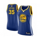 Women's Nike Golden State Warriors #35 Kevin Durant Authentic Royal Blue Road 2018 NBA Finals Bound NBA Jersey - Icon Edition