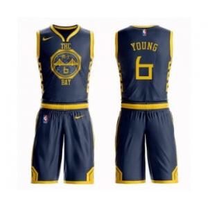 Women's Nike Golden State Warriors #6 Nick Young Swingman Navy Blue NBA Suit Jersey - City Edition