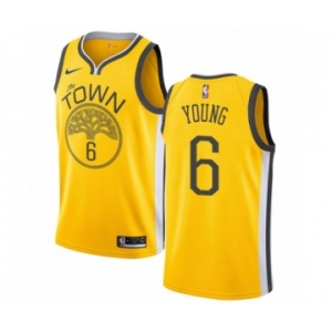 Women's Nike Golden State Warriors #6 Nick Young Yellow Swingman Jersey - Earned Edition