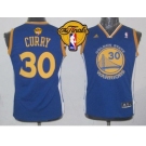 NBA Youth NBA Revolution 30 Warriors #30 Stephen Curry Blue The Finals Patch Stitched Jerseys