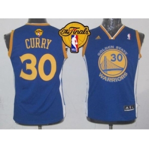 NBA Youth NBA Revolution 30 Warriors #30 Stephen Curry Blue The Finals Patch Stitched Jerseys