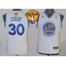 NBA Youth NBA Revolution 30 Warriors #30 Stephen Curry White The Finals Patch Stitched Jerseys