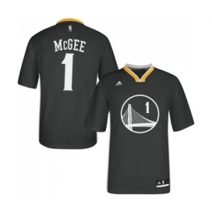 Youth Adidas Golden State Warriors #1 JaVale McGee Authentic Black Alternate NBA Jersey