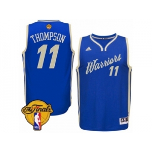 Youth Adidas Golden State Warriors #11 Klay Thompson Swingman Royal Blue 2015-16 Christmas Day 2017 The Finals Patch NBA Jersey