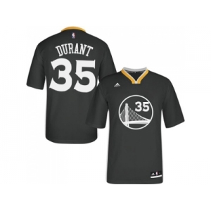 Youth Adidas Golden State Warriors #35 Kevin Durant Swingman Black Alternate NBA Jersey