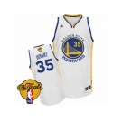 Youth Adidas Golden State Warriors #35 Kevin Durant Swingman White Home 2017 The Finals Patch NBA Jersey