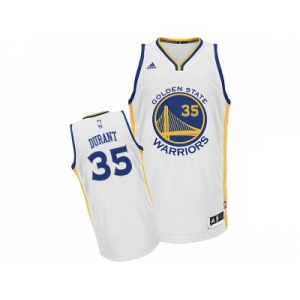 Youth Adidas Golden State Warriors #35 Kevin Durant Swingman White Home NBA Jersey