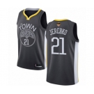 Youth Golden State Warriors #21 Jonas Jerebko Swingman Black Basketball 2019 Basketball Finals Bound Jersey - Statement Edition