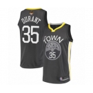 Youth Golden State Warriors #35 Kevin Durant Swingman Black 2019 Basketball Finals Bound Basketball Jersey - Statement Edition