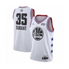 Youth Jordan Golden State Warriors #35 Kevin Durant Swingman White 2019 All-Star Game Basketball Jersey