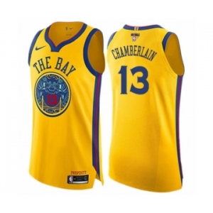 Youth Nike Golden State Warriors #13 Wilt Chamberlain Swingman Gold 2018 NBA Finals Bound NBA Jersey - City Edition