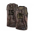 Youth Nike Golden State Warriors #15 Latrell Sprewell Swingman Camo Realtree Collection NBA Jersey