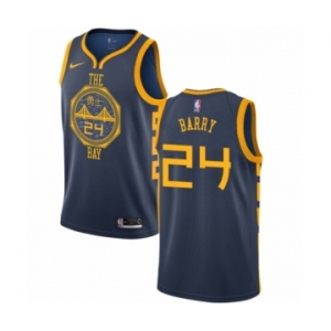 Youth Nike Golden State Warriors #24 Rick Barry Swingman Navy Blue NBA Jersey - City Edition