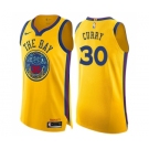 Youth Nike Golden State Warriors #30 Stephen Curry Swingman Gold NBA Jersey - City Edition