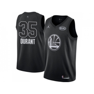 Youth Nike Golden State Warriors #35 Kevin Durant Black NBA Jordan Swingman 2018 All-Star Game Jersey