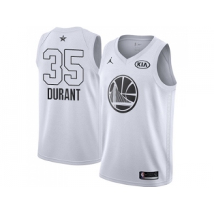 Youth Nike Golden State Warriors #35 Kevin Durant White NBA Jordan Swingman 2018 All-Star Game Jersey