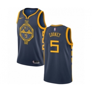 Youth Nike Golden State Warriors #5 Kevon Looney Swingman Navy Blue NBA Jersey - City Edition