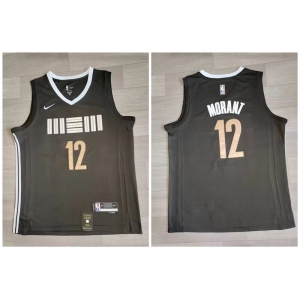 Grizzlies #12 Ja Morant Black Nike 2023-24 City Edition Swingman Jersey