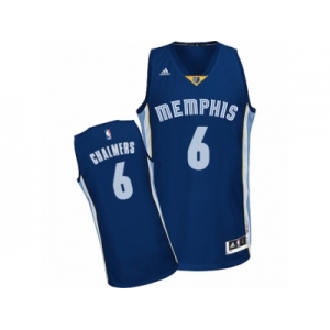 Men Adidas Memphis Grizzlies #6 Mario Chalmers Swingman Navy Blue Road NBA Jersey