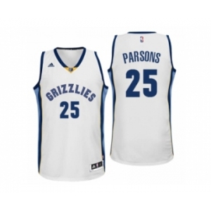 Men Memphis Grizzlies #25 Chandler Parsons Home White New Swingman Jersey