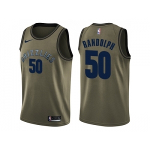 Men Nike Memphis Grizzlies #50 Zach Randolph Green Salute to Service NBA Swingman Jersey
