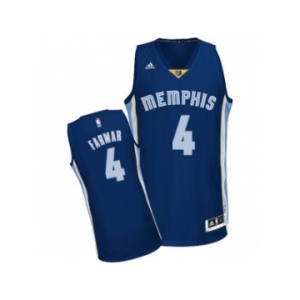 Men's Adidas Memphis Grizzlies #4 Jordan Farmar Swingman Navy Blue Road NBA Jersey