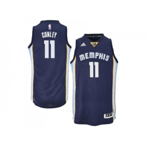 Men's Memphis Grizzlies #11 Mike Conley 2014-15 New Swingman Road Blue Jersey