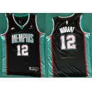 Men's Memphis Grizzlies #12 Ja Morant Black 2025 Classic Edition Stitched Basketball Jersey1