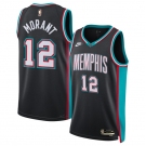 Men's Memphis Grizzlies #12 Ja Morant Black 2025 Classic Edition Stitched Basketball Jersey