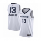 Men's Memphis Grizzlies #13 Jaren Jackson Jr. Authentic White Finished Basketball Jersey - Association Edition