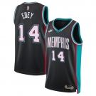 Men's Memphis Grizzlies #14 Zach Edey Black 2025 Classic Edition Stitched Basketball Jersey