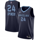 Men's Memphis Grizzlies #24 Cam Spencer Navy 2024 Draft Icon Edition Stitched Jersey