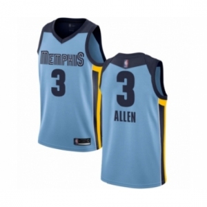 Men's Memphis Grizzlies #3 Grayson Allen Authentic Light Blue Basketball Jersey Statement Edition