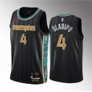 Men's Memphis Grizzlies #4 Victor Oladipo Black City Edition Stitched Jersey