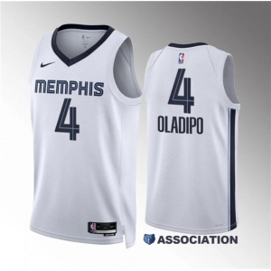 Men's Memphis Grizzlies #4 Victor Oladipo White Association Edition Stitched Jersey