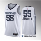 Men's Memphis Grizzlies #55 Trey Jemison Iii White Association Edition Stitched Jersey