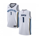 Men's Nike Memphis Grizzlies #1 Jarell Martin Authentic White NBA Jersey - Association Edition