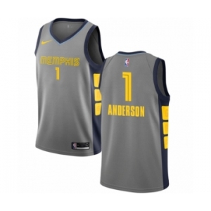 Men's Nike Memphis Grizzlies #1 Kyle Anderson Swingman Gray NBA Jersey - City Edition