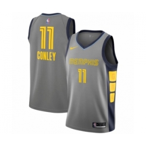 Men's Nike Memphis Grizzlies #11 Mike Conley Swingman Gray NBA Jersey - City Edition