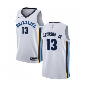Men's Nike Memphis Grizzlies #13 Jaren Jackson Jr. Swingman White NBA Jersey - Association Edition