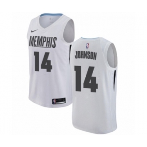 Men's Nike Memphis Grizzlies #14 Brice Johnson Authentic White NBA Jersey - City Edition