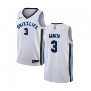 Men's Nike Memphis Grizzlies #3 Jevon Carter Swingman White NBA Jersey - Association Edition