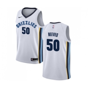 Men's Nike Memphis Grizzlies #50 Bryant Reeves Authentic White NBA Jersey - Association Edition