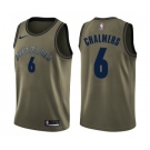 Men's Nike Memphis Grizzlies #6 Mario Chalmers Swingman Green Salute to Service NBA Jersey