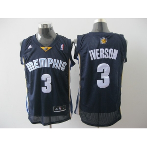 nba memphis grizzlies #3 iverson blue[2011 swingman revolution 30]