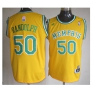 nba memphis grizzlies #50 randolph yellow[revolution 30 swingman]