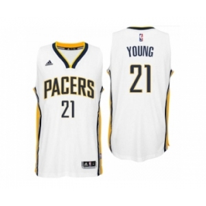 Indiana Pacers #21 Thaddeus Young 2016 Home White New Swingman Jersey