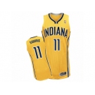 Men Adidas Indiana Pacers #11 Domantas Sabonis Authentic Gold Alternate NBA Jersey