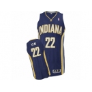 Men Adidas Indiana Pacers #22 T. J. Leaf Authentic Navy Blue Road NBA Jersey